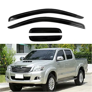 Handas, accesorios para coche, protector solar contra la lluvia, protector contra el clima, deflector de viento, puerta, visera de ventana cromada para coche, Hilux 2009-2014