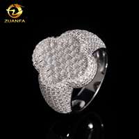 Nouvelle bague hip-hop en moissanite sertie de diamants, prête à être expédiée, en argent sterling 925, pour homme, passe le testeur de diamants