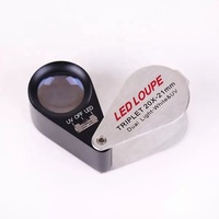 Loupe LED 30X avec lumière de travail IP67, en alliage d'aluminium, lumière UV blanche industrielle, lumière noire, rechargeable par USB, mini loupe