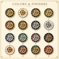 Broches personnalisées en émail dur, style vintage steampunk, en forme d'engrenage d'horloge, badges de revers en métal personnalisés pour cadeau, vente en gros