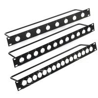 Panneau de brassage 1U pour rack, 8, 12 ou 16 voies, pour montage en flight case ou en armoire, compatible connecteurs XLR mâle/femelle et SpeakOn