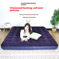 Lit gonflable d'extérieur en PVC, matelas épais floqué, pliable, portable, pour randonnée et camping, 1-2 personnes