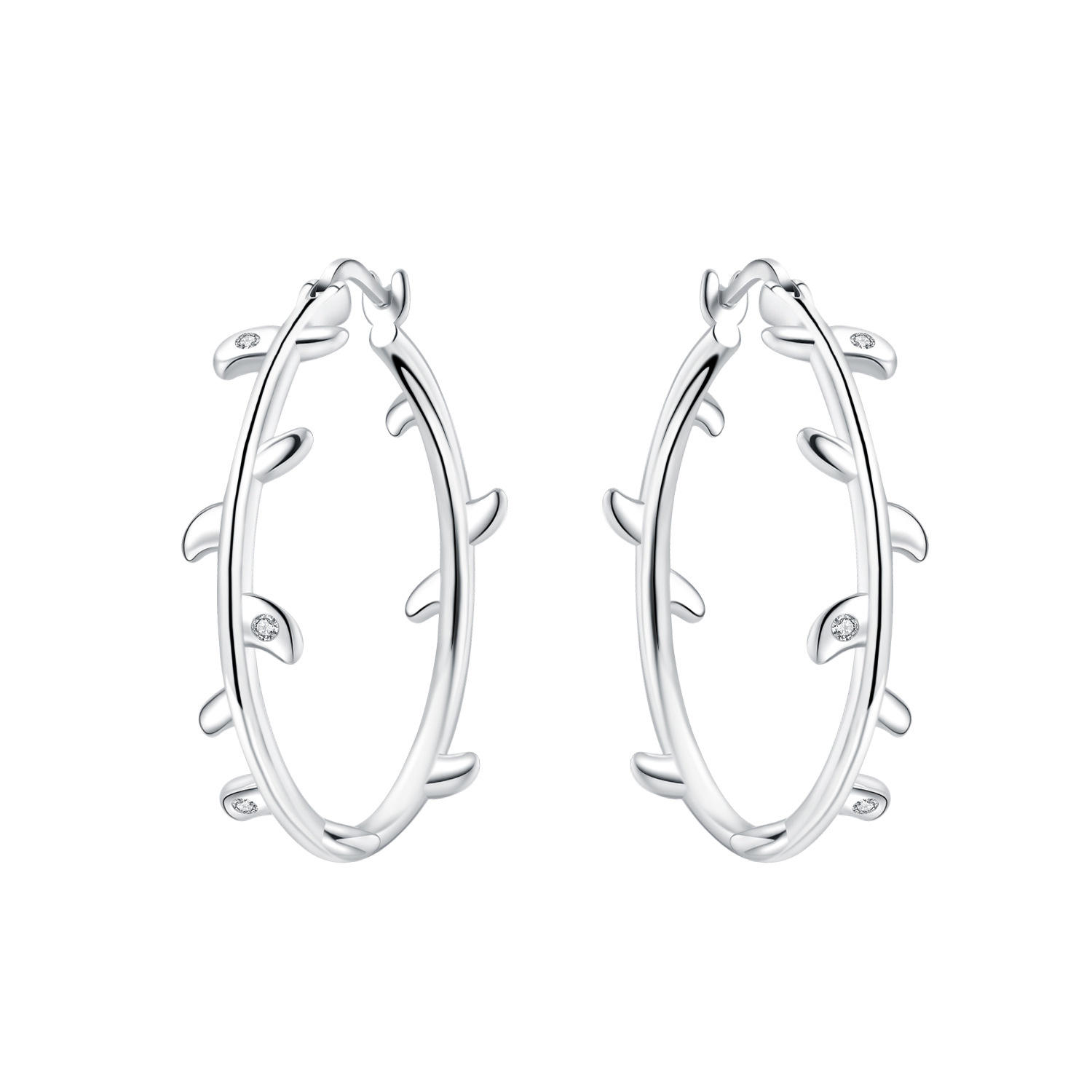Boucles d'oreilles feuille 4081-SR