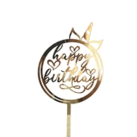 Décoration de gâteau en acrylique pour la pâtisserie, nouveau design, joyeux anniversaire