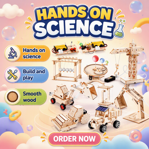 Educational Science Crafts Kits Kids Wood Building Kit STEM Model Kits 3D Wooden Puzzles