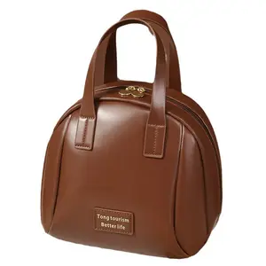 2024 New Design PU Leather Cosmetic Bag Makeup Bag Waterproof Large Travel Cosmetic Zipper Cosmetic Bag