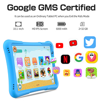 Tableta PRITOM de 10.1 Pulgadas y 32 GB para Niños, Tableta Android para Niños con Funda de Silicona, Control Parental y Aplicaciones