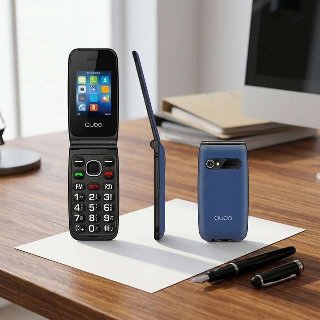 High Quality KAI OS Unlocked Dual Sim Feature Phone with SOS Emergency Function Flashlight 2.4 Inch Flip Mini Feature Phone