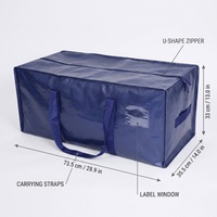 Sacs de déménagement robustes avec fermeture éclair solide, poignées enveloppantes, résistants à l'eau, sacs de rangement durables, alternative aux boîtes de déménagement