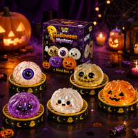 Boîte Mystère Halloween Squishy : Jouet à Presser Citrouille, Œil, Fantôme - Matériau TPR, Unisexe, 14 ans+, 8,8 cm, Anti-Stress Fidget
