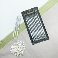 Bougies d'anniversaire colorées en fil de verre, lot de 10 pièces, pour gâteaux, fournisseur, nouveauté, vente chaude