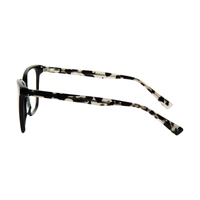 Nueva Montura de Gafas Ópticas Cuadradas de Acetato, Montura Negra, Patillas con Diseño de Carey, Diseño Unisex Moderno para Todas las Formas de Rostro RS2401