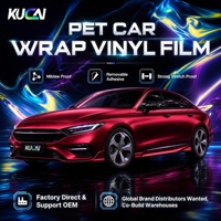 Film de changement de couleur de voiture KUCAI 1,52*17m, matériau PVC de qualité supérieure, imperméable, film vinyle chromé pour voiture