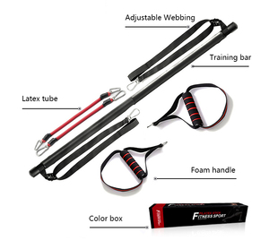 Xách tay nhà phòng tập thể dục Workout <span class=keywords><strong>Toning</strong></span> thanh Yoga tập thể dục Pilates Thanh Thanh Kit với sức đề kháng ban nhạc - Product Image 2