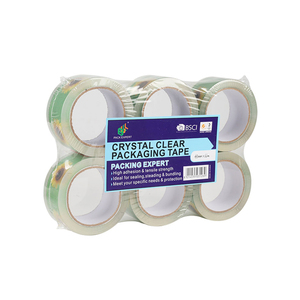 BULL High Stick Bopp Crystal <b>Clear</b> Waterproof Packing <b>Tape</b> Carton Sealing Single Sided Pressure Sensitive Adhesive - Product Image 3