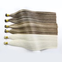 Extensions I-Tip indiennes vierges doublement tirées, à double trame, Micro-Link/Fusion, réutilisables, économiques, anti-emmêlement, pour salon
