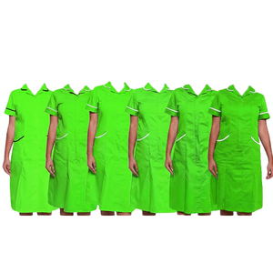FUYI Universal Medical <b>Scrub</b> <b>Sets</b> for Unisex-Polyester/Cotton Twill Fabric-Shirt-style Top-Short Sleeves-Hospital Use - Product Image 2