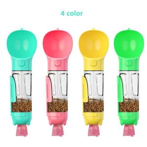 Keluaran baru 4 in 1 perlengkapan botol air anjing dengan Sekop kotoran dan tas kotoran anjing multifungsi mangkuk tempat makan minum portabel - Product Image 5