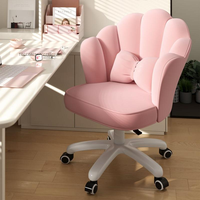 Chaise d'ordinateur confortable avec dossier pour longues périodes de travail assis, adaptée à la maison, à l'étude et au bureau ; chaise pivotante