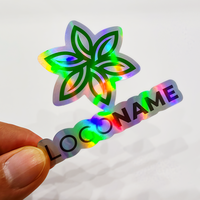 Feuilles holographiques autocollantes imperméables aux UV, autocollants en PVC propre, étiquette personnalisée, logo personnalisé, autocollants en vinyle découpés à la forme, créateur