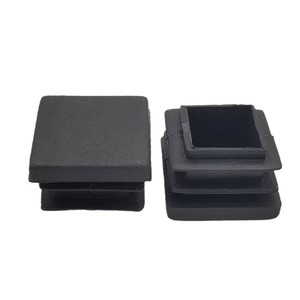 Bouchon carré en plastique Shih Hung Plastics 22x22mm, noir, pour tubes en acier de meubles - Product Image 4