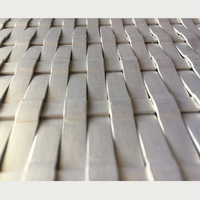 Grille en aluminium tissée à larges rubans pour plafonds commerciaux, écrans de service suspendus, panneaux décoratifs