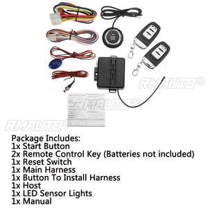 Kit d'alarme de voiture 12V avec télécommande, système d'entrée sans clé, démarrage du moteur, alarme, bouton poussoir, démarrage/arrêt automatique - Product Image 6