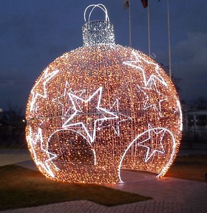 Walk Through Christmas <b>Ball</b> Gateway Large Outdoor Arch for Theme Park Market and Pedestrian Street - Product Image 2