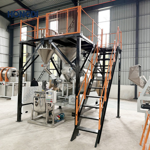 HONGDI Compact Food-Grade Semi-Automatic Assembly Line Drum Mixer-for Small-Batch Powder & Cookie/Oreo Crumbles Mixing - Product Image 6