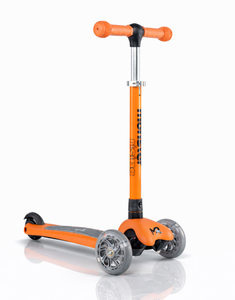 Trottinette à 3 roues pour enfants, orange vif, avec roues en PU lumineuses, guidon réglable et système de direction par gravité, neuve - Product Image 1