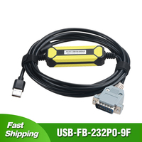 Cable Conductor de Cobre y PVC USB-FB-232P0-9F para Programación de Puertos Fatek FBE USB/RS232, 200 cm de Longitud, Blindaje Combinado
