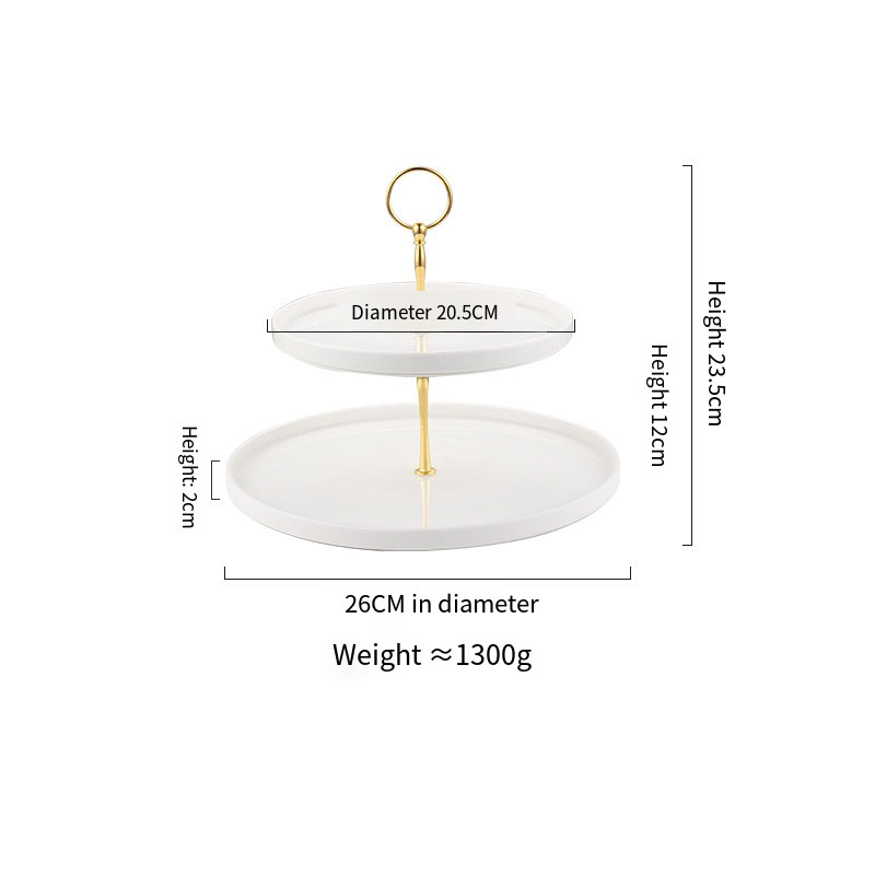 Plato para cupcakes grande de metal transparente