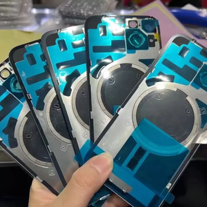 Coque arrière en verre avec lentille d'appareil photo, plaque en fer et anneau magnétique pour téléphone <span class=keywords><strong>8</strong></span>-16 Pro Max – Remplacement de la coque arrière de la batterie - Product Image 3