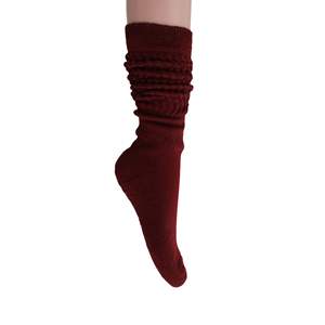 Chaussettes hautes amples pour femmes DB, 3 paires, taille unique, convient aux pointures 5 à 10, chaussettes d'hiver rouges en tricot avec fonction absorbante de la transpiration - Product Image 4