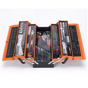 85Pcs Professionele Metalen Gevallen Opslag Verpakking Thuisgebruik Algemene Huishoudelijke Onderhoud Hand Tool Kit Diy Tool Box Set