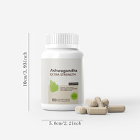 Nutrition biologique OEM extrait de racine d'Ashwaganda en poudre KSM-66 capsules d'Ashwagandha