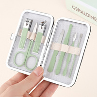 Lot de 7 ou 13 pièces – Kit de manucure et pédicure Matcha vert 7-en-1 – Coupe-ongles, tondeuse, kit de toilettage, boîte de soins des ongles – Vente en gros