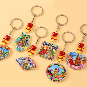Llavero de Resina 3D con Diseño de la Sagrada Familia de Barcelona, <span class=keywords><strong>España</strong></span>, con Grabado en Relieve, Duradero, Recuerdo de Viaje, Venta al Por Mayor - Product Image 4