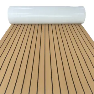 Eva Foam Composite Flooring Synthetic Teak Marine Decking Anti Slip Waterproof Anti Uv Self Adhesive Sheet Yacht Boat Flooring