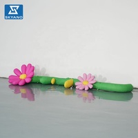 Modèle de fleur gonflable géante personnalisée avec LED lumineuses suspendues pour la décoration de centres commerciaux, de festivals et de fêtes