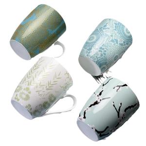 Juego de Tazas de Cerámica Yuchen, 4 Piezas, Diseño Floral Estilo Chino, para Té, Café, Regalo - Product Image 1