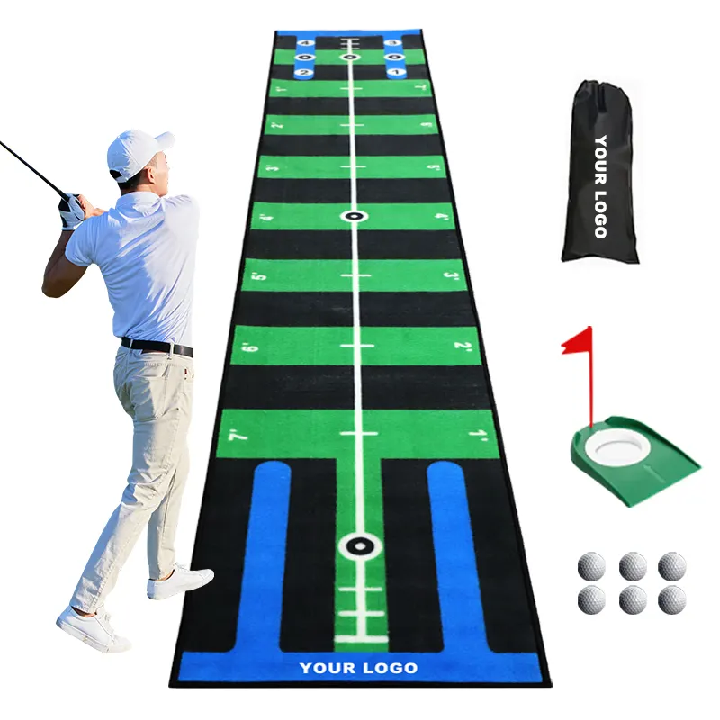 Indoor Mini Practice Golf Putting Mat Custom Training Aid tappeto Golf colpire Mat Sticky Training Golf Chipping Putting Mat