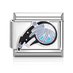 สร้อยข้อมือสแตนเลสแบบโมดูลาร์พร้อมจี้ทีม NBA ของขวัญสำหรับทุกเพศ  เครื่องประดับเสริม - Product Image 2