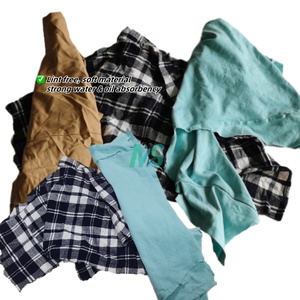 Tela de algodón de baja pelusa, residuos textiles, trapos de limpieza industriales, trapos de punto de grado, algodón de color 100% - Product Image 4