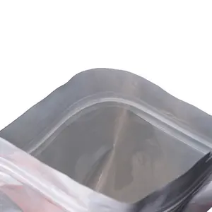 Silver Packaging Bags Aluminum Foil Mylar Pouch Ziplock Bag for food Customized Resealable Mylar Bags