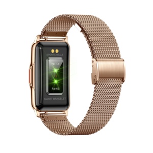 <span class=keywords><strong>Montre</strong></span> connectée H80 avec surveillance de la fréquence cardiaque, de la pression artérielle, de l'oxygène dans le sang, cadran personnalisable, <span class=keywords><strong>bracelet</strong></span> en acier, notifications, étanche, <span class=keywords><strong>bracelet</strong></span> intelligent - Product Image 4