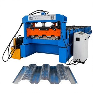 Hydraulische Motorpumpen-Getriebe-Bodenbelag-Rollformmaschine Metallblech-Flutenformungsanlage für Bodenplattenproduktion - Product Image 1