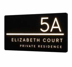 Plaque d'adresse lumineuse personnalisée en acrylique évidé pour maison, bâtiment ou bureau, avec néon LED AC extérieur - Product Image 4