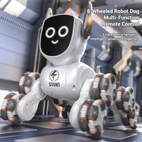 EPT Acht-Rad Multifunktions Dual-Fernbedienung Roboterhund Spielzeug mit Uhr- und Handgesten-Fernsteuerung RC Stunt-Fahrzeuge