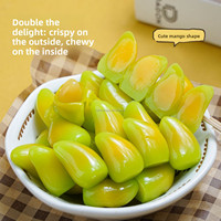 Bonbons gélifiés à la mangue verte pelables, en forme de goutte, nouveauté, à mâcher, boîte de 120g, 50 pièces, étiquette personnalisée, vente en gros, refermable, OEM
